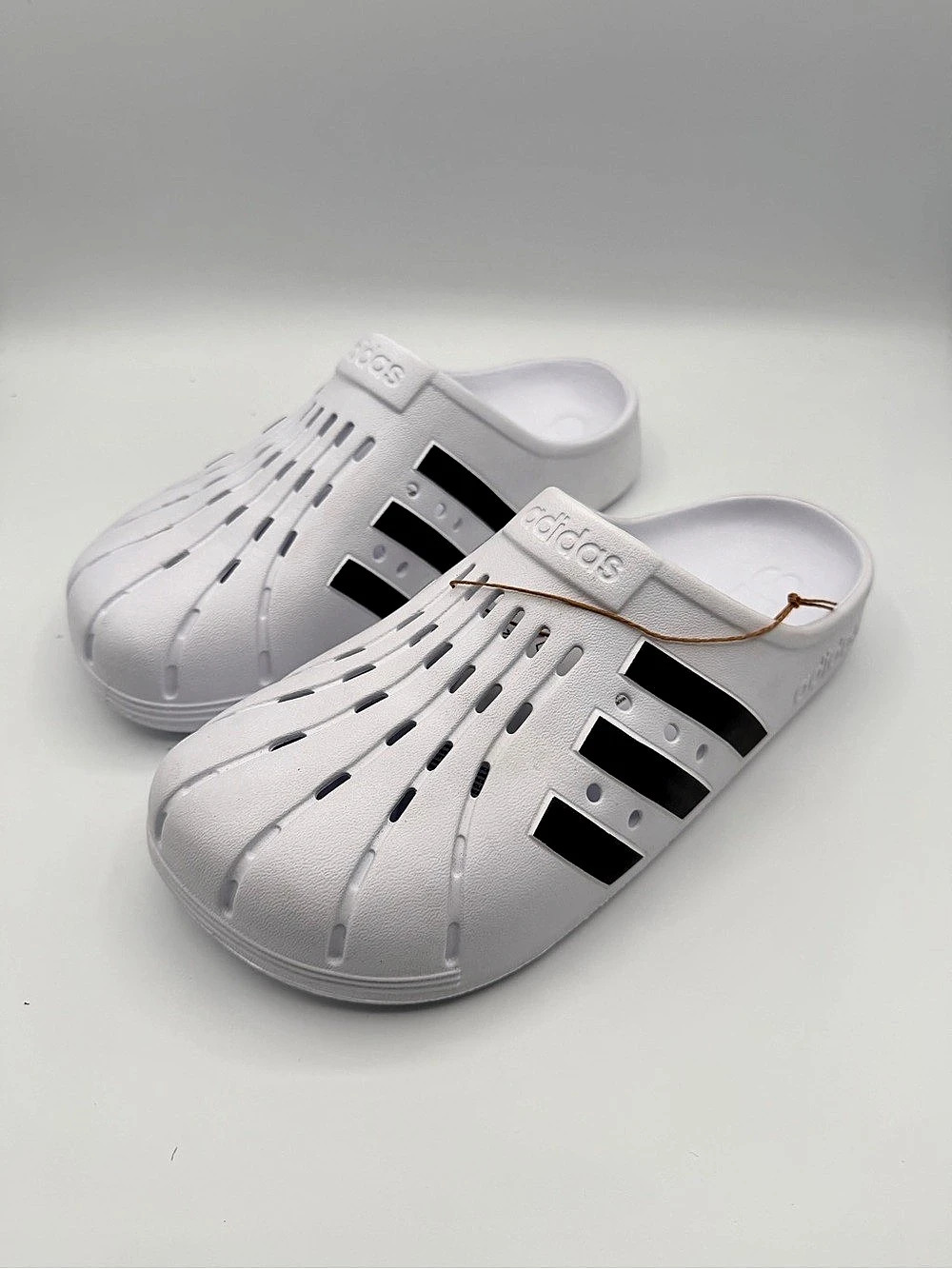 adidas Adilette Clog 2.0 White & Black Sandals